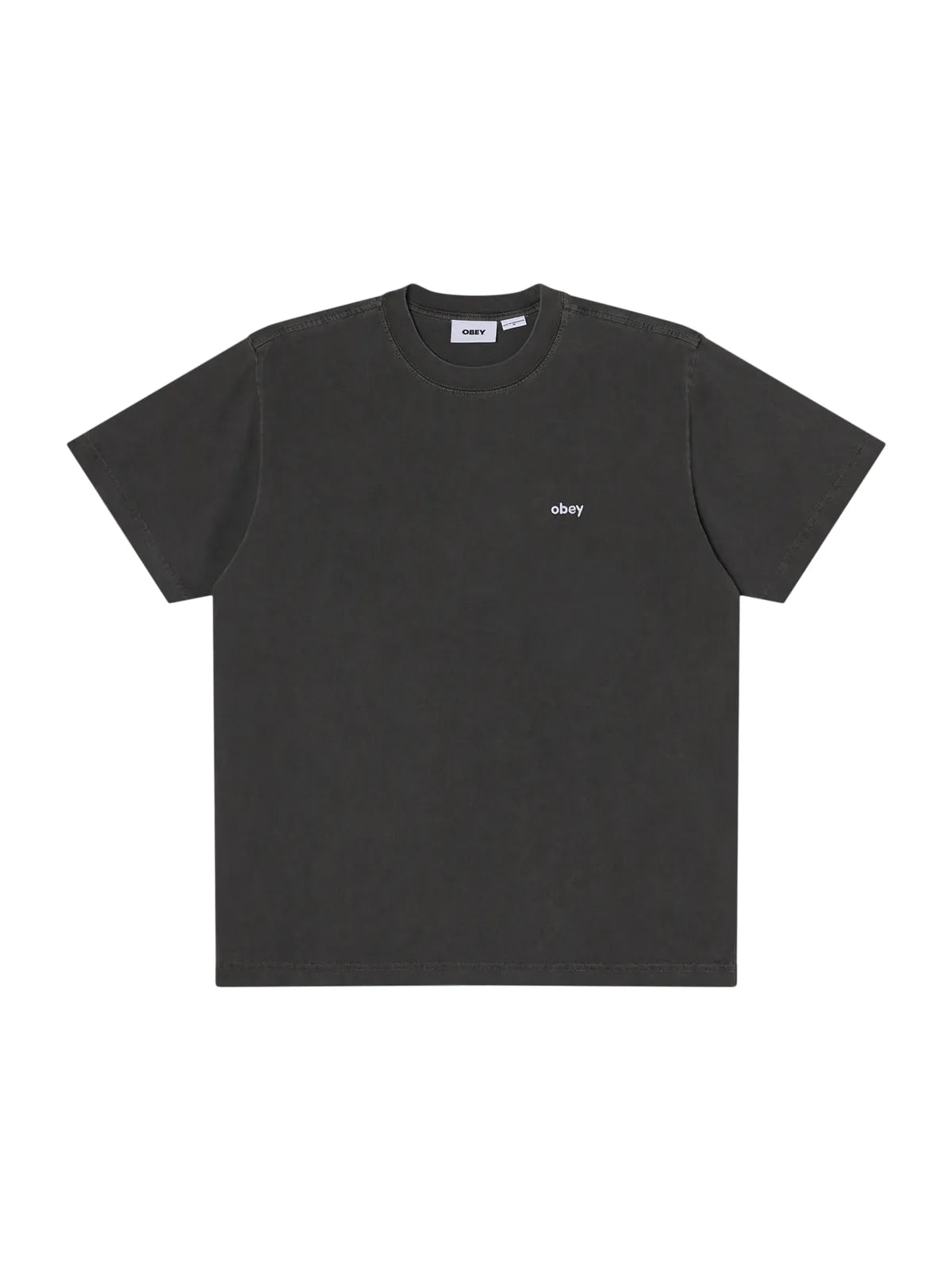 Teeshirts Obey Lowercase Pigment Tee Ss Pigment Digital Black, vue avant