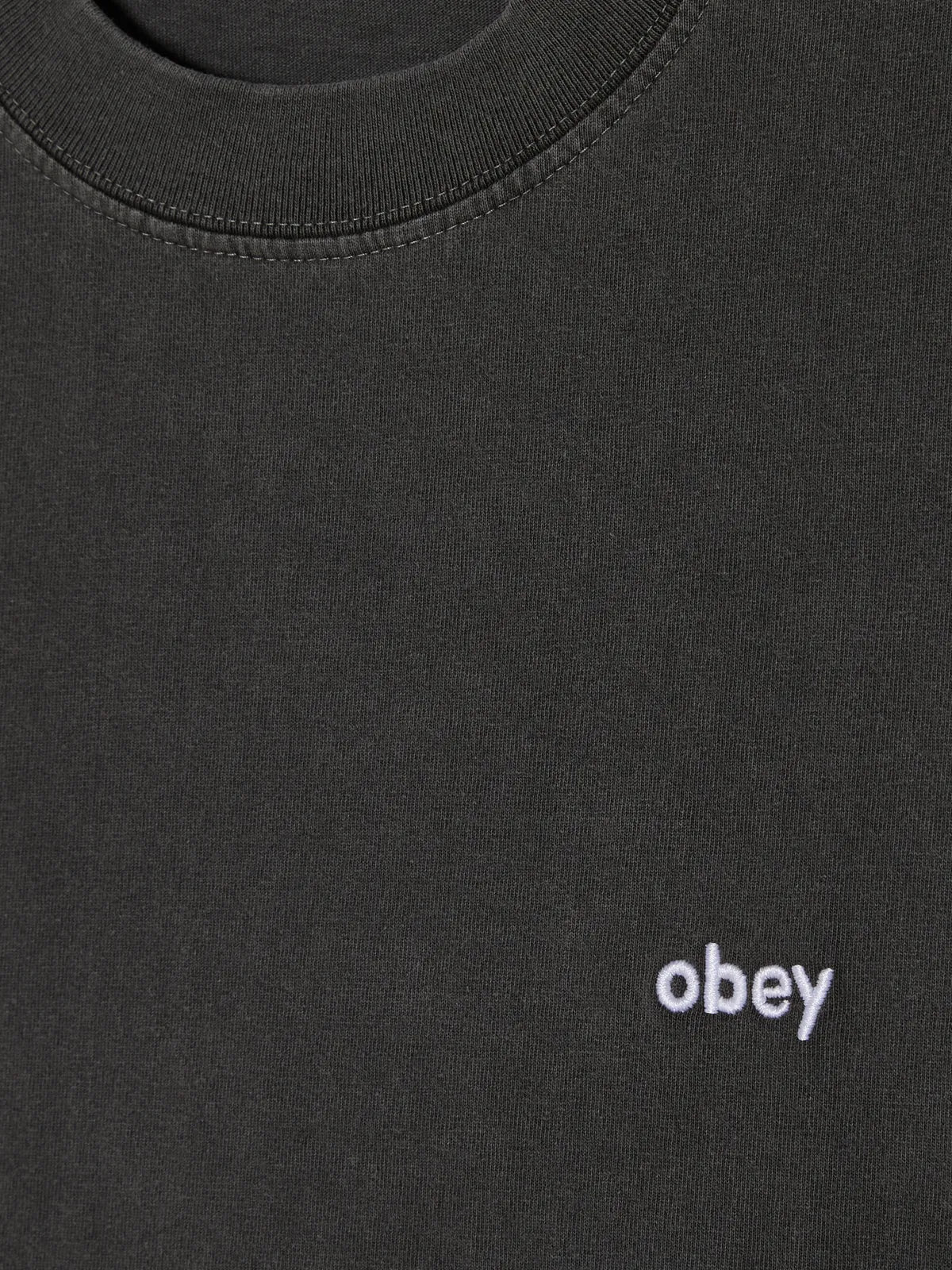 Teeshirts Obey Lowercase Pigment Tee Ss Pigment Digital Black, vue détail