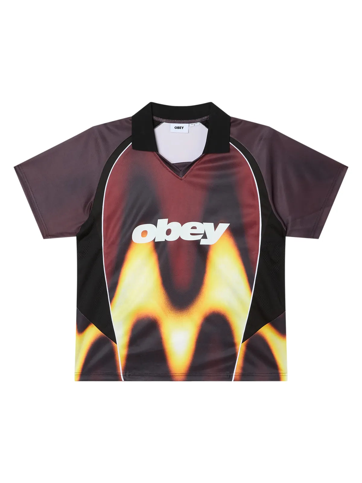 Teeshirts Obey Blurred Soccer Jersey Burnt Red, vue avant