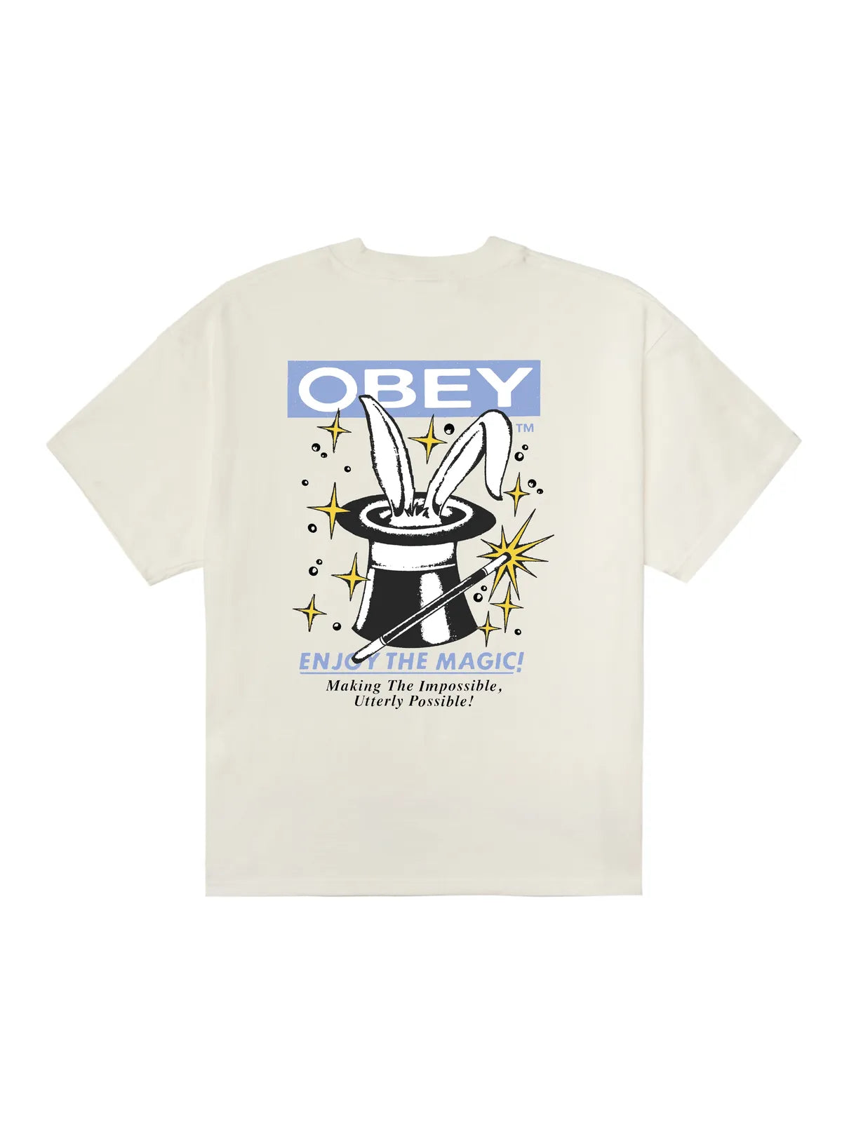 Teeshirts Obey Enjoy The Magic Vintage White, vue arrière