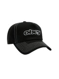 Casquettes Obey Form Trucker Black, vue avant 3/4