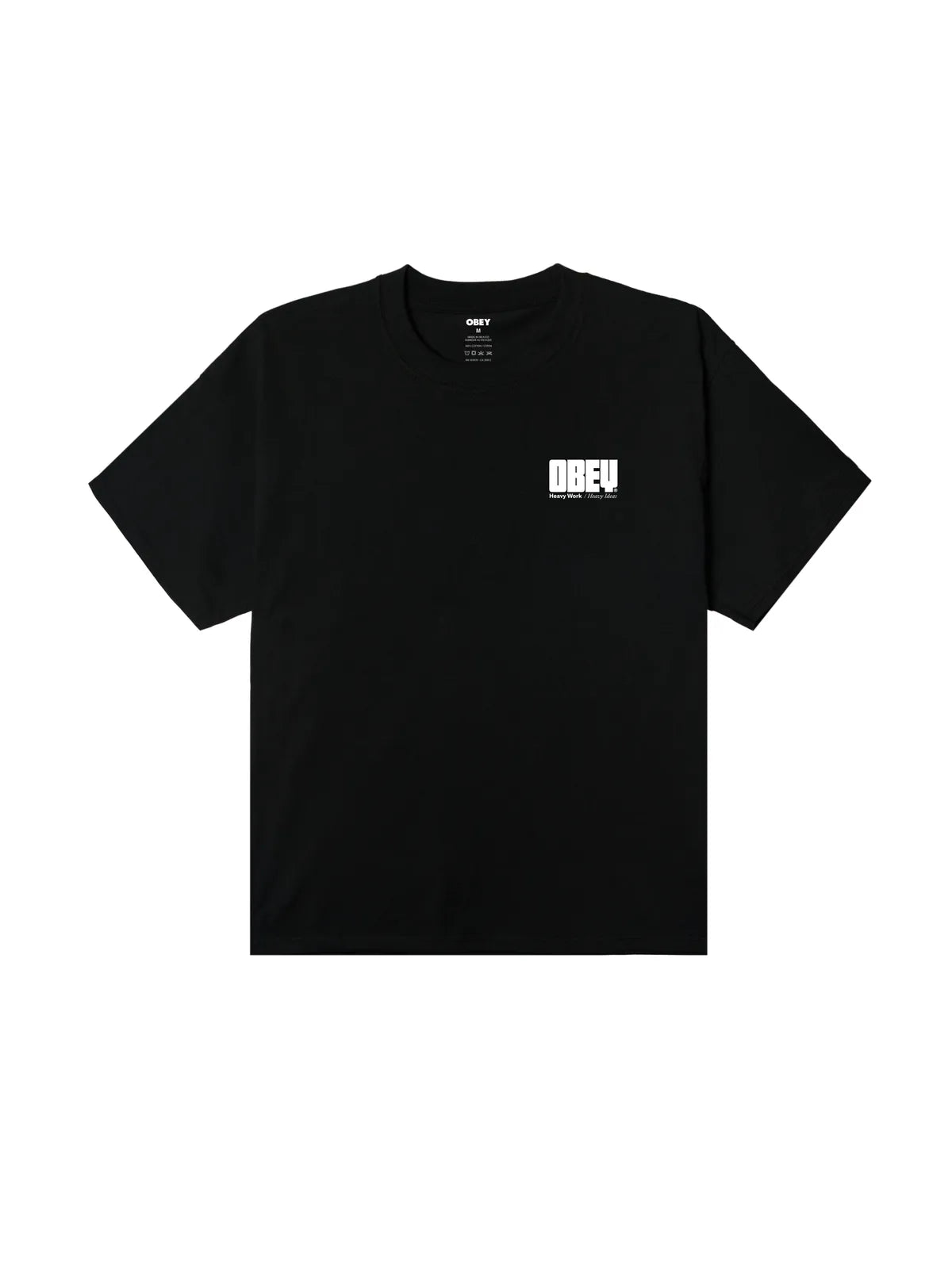Teeshirts Obey Heavy Ideas Black, vue avant