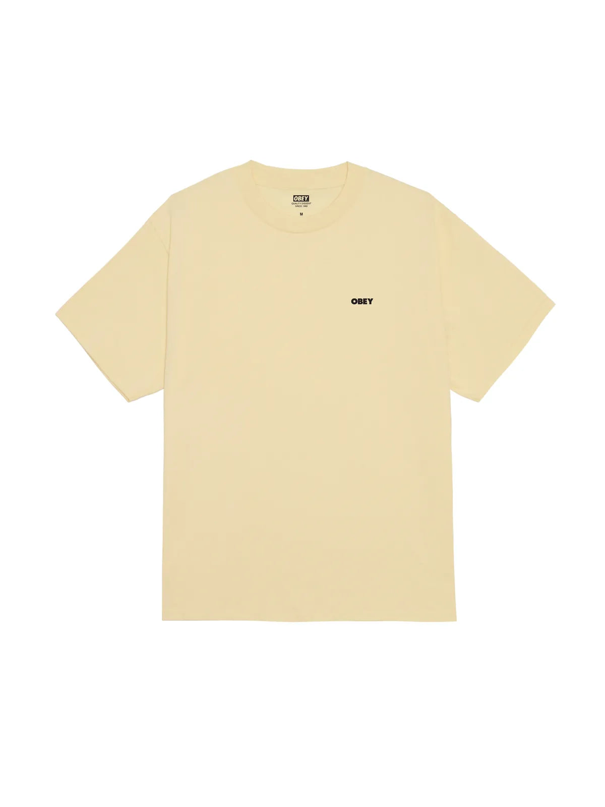 Teeshirts Obey In Bloom Pale Yellow, vue avant
