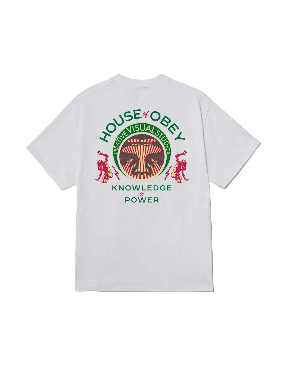Teeshirts Obey Knowledge Is Power White, vue arrière