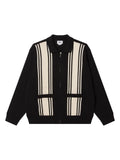 Pulls Obey Matt Zip Up Sweater Black Multi, vue avant