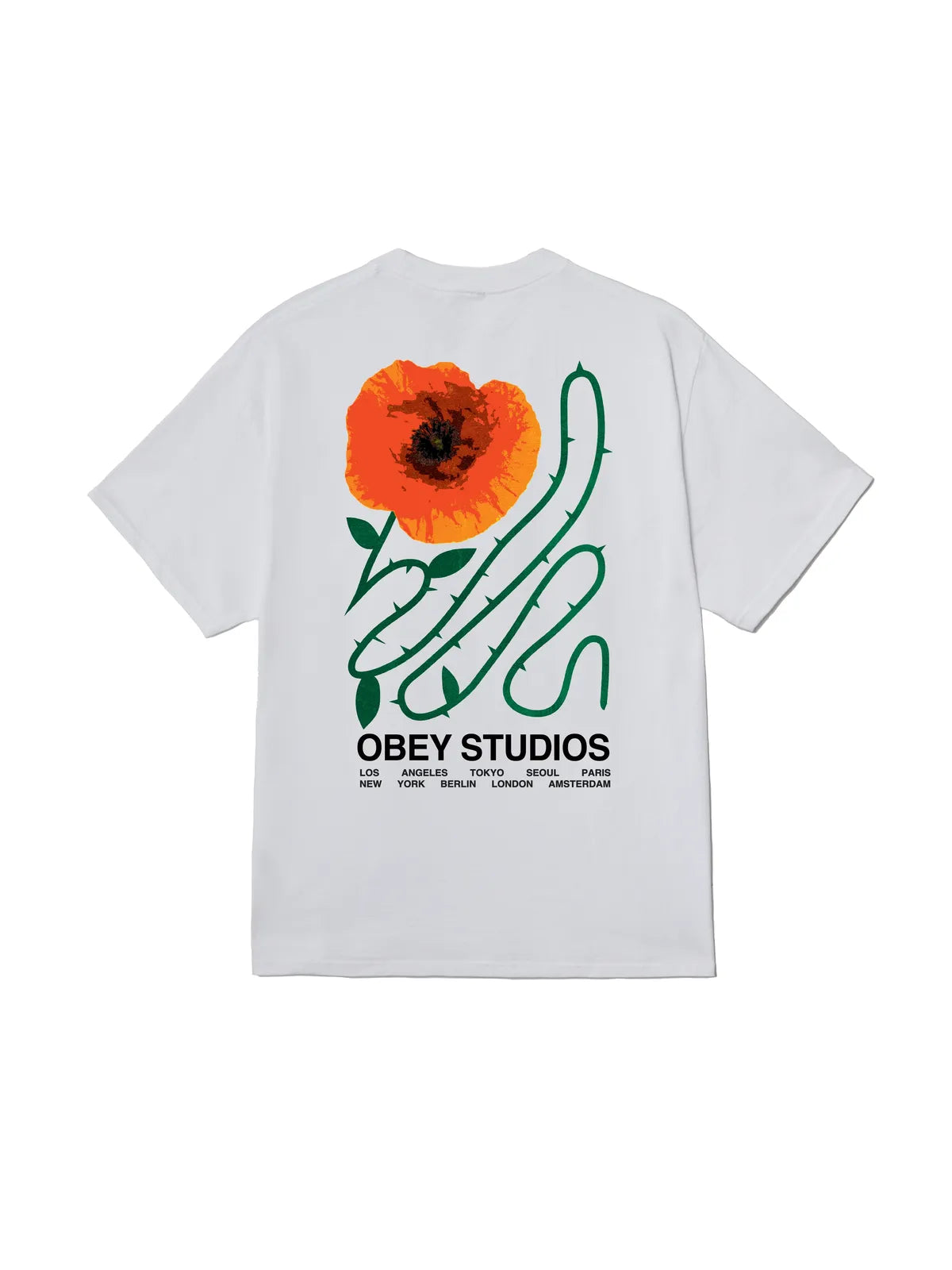 Teeshirts Obey Moves Of Life White, vue arrière