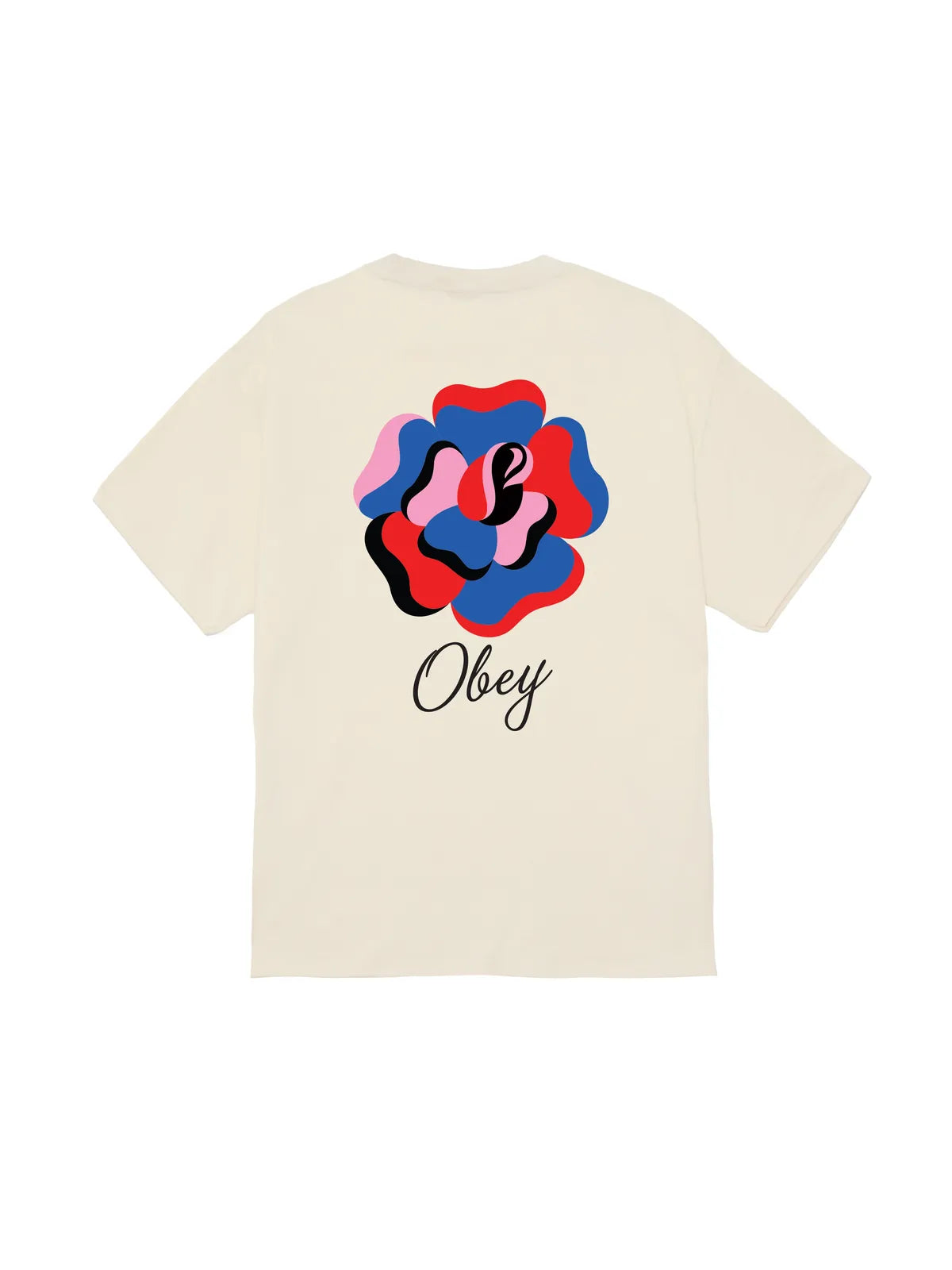 Teeshirts Obey Paper Rose Cream, vue arrière