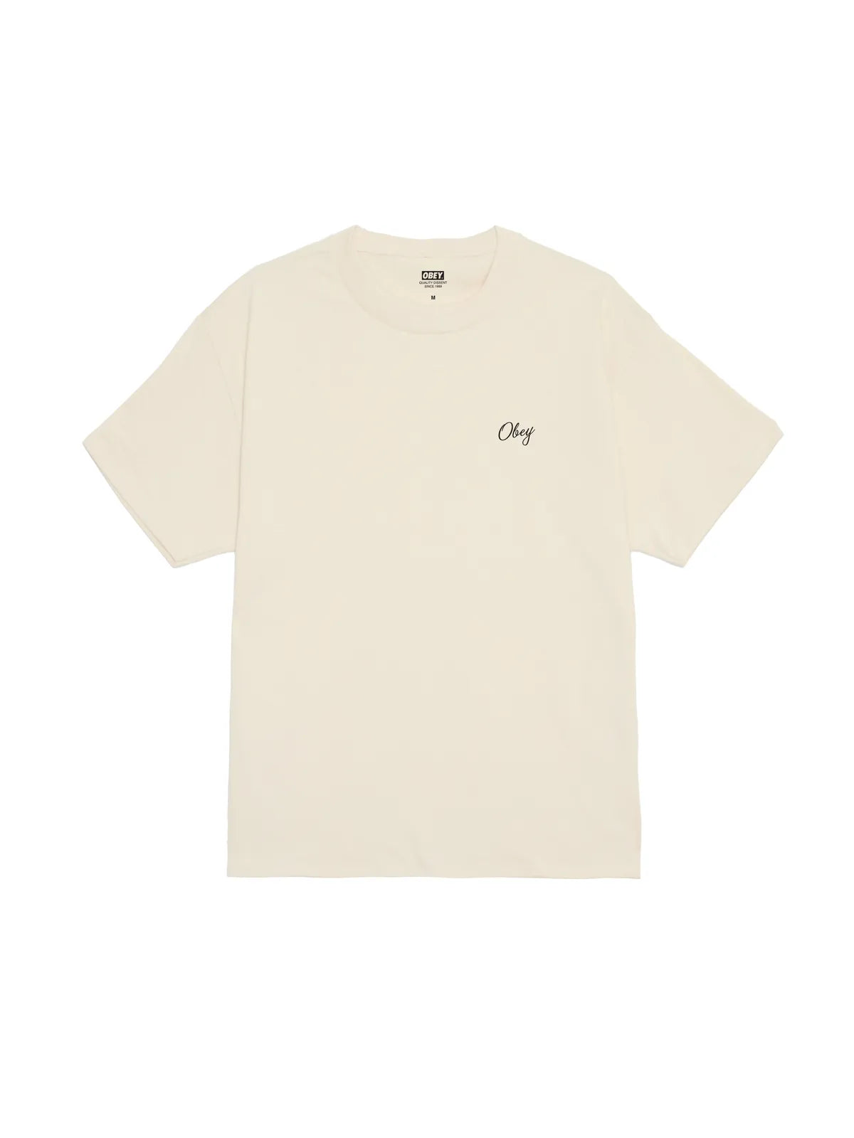 Teeshirts Obey Paper Rose Cream, vue avant