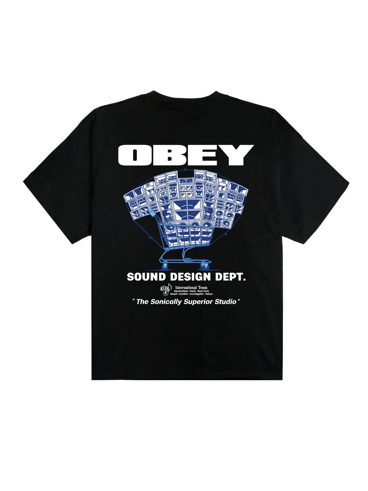 Teeshirts Obey Sound Design Dept. Black, vue arrière