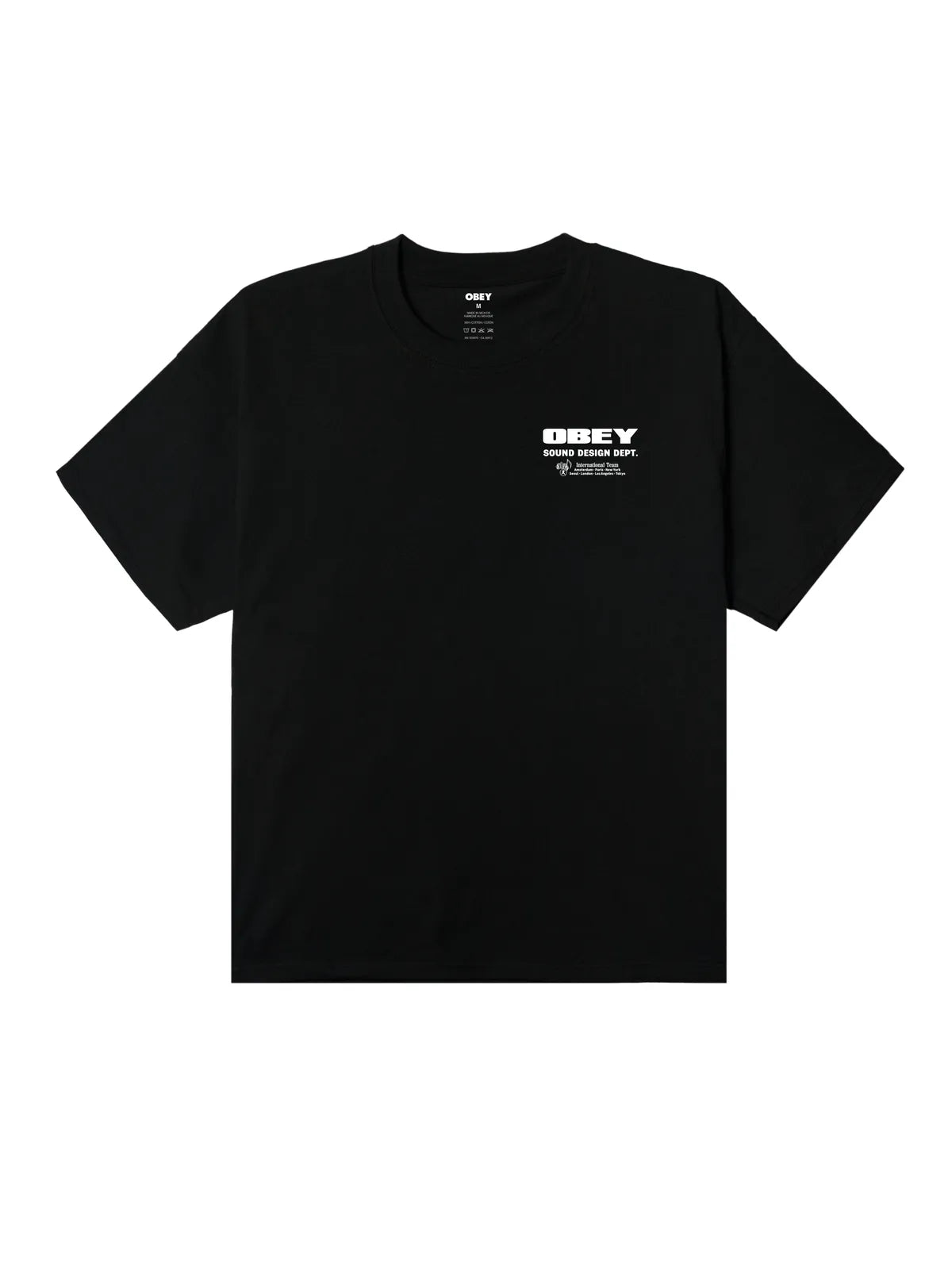 Teeshirts Obey Sound Design Dept. Black, vue avant