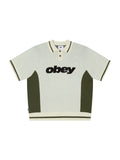 Polos Obey Sport Polo Sweater Unbleached Multi, vue avant