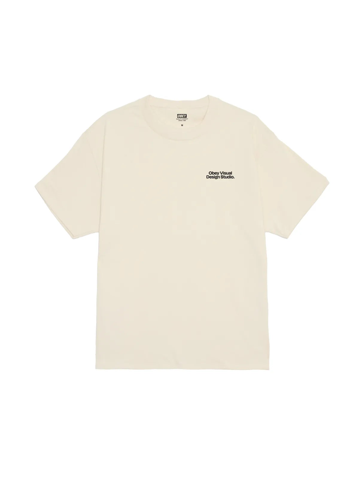 Teeshirts Obey Visual Design Studio Cream, vue avant