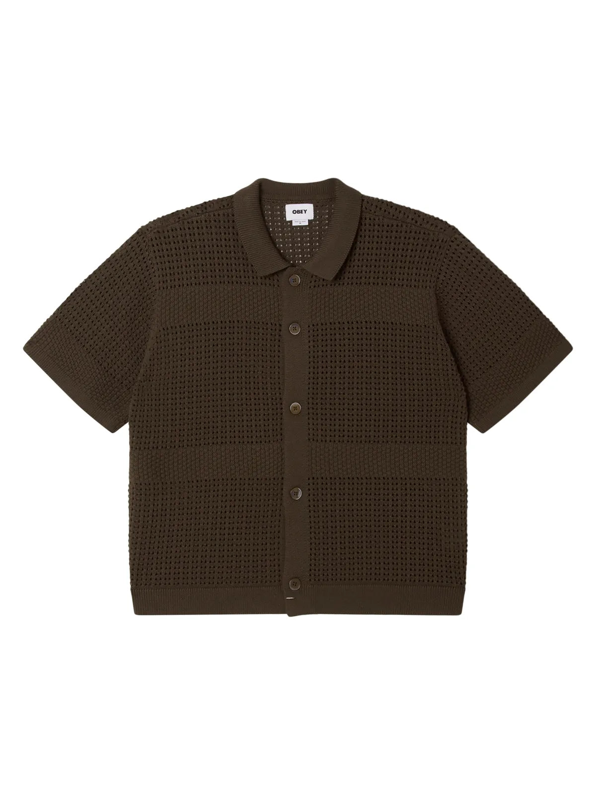Chemises Obey Zach Sweater Shirt Wren, vue avant