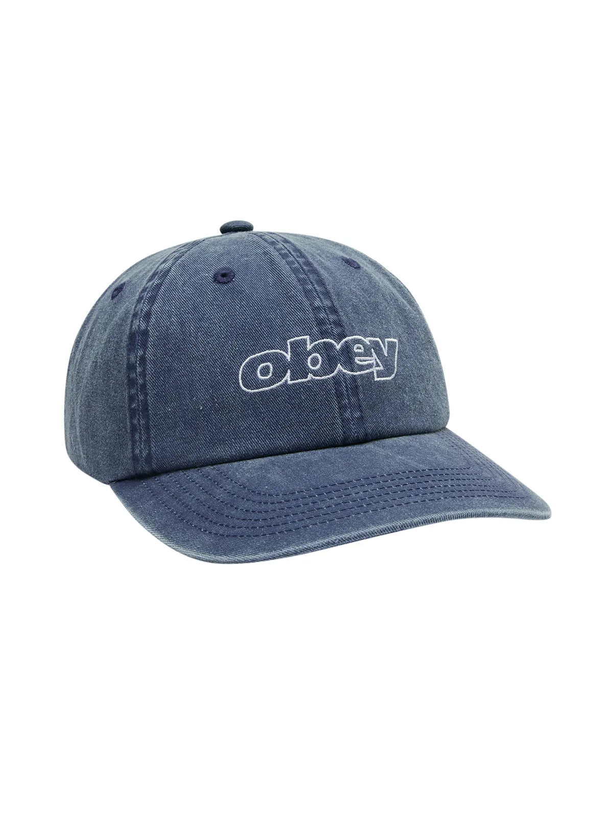 Casquettes Obey Pigment Obey Slanted 6 Pnl Sb Pigment Navy, vue avant 3/4