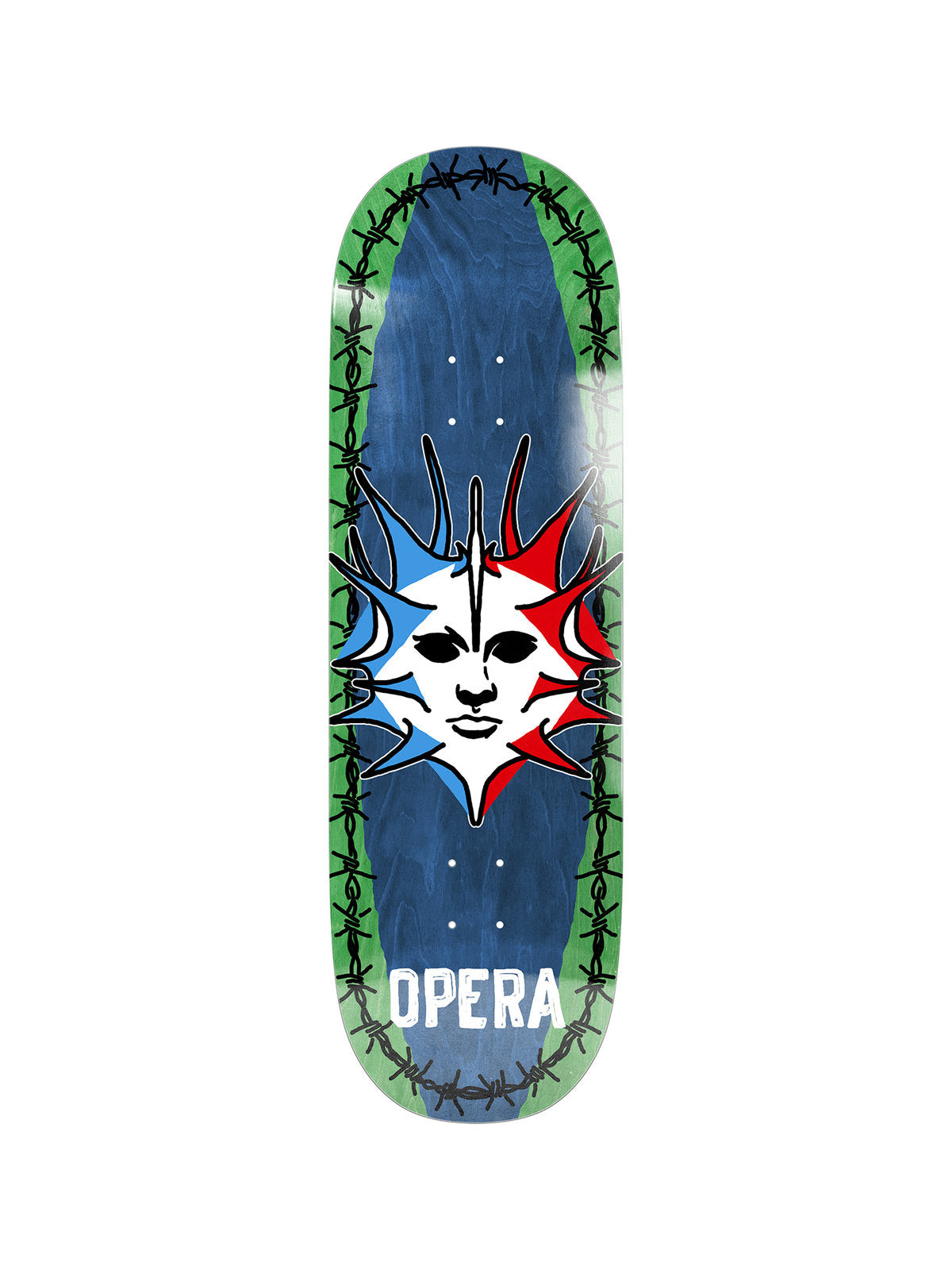 Planches de skate Opera Deck Fatties Torn Spike Ex7 10.0 X 31.85 Wb-14.25, vue de dessous