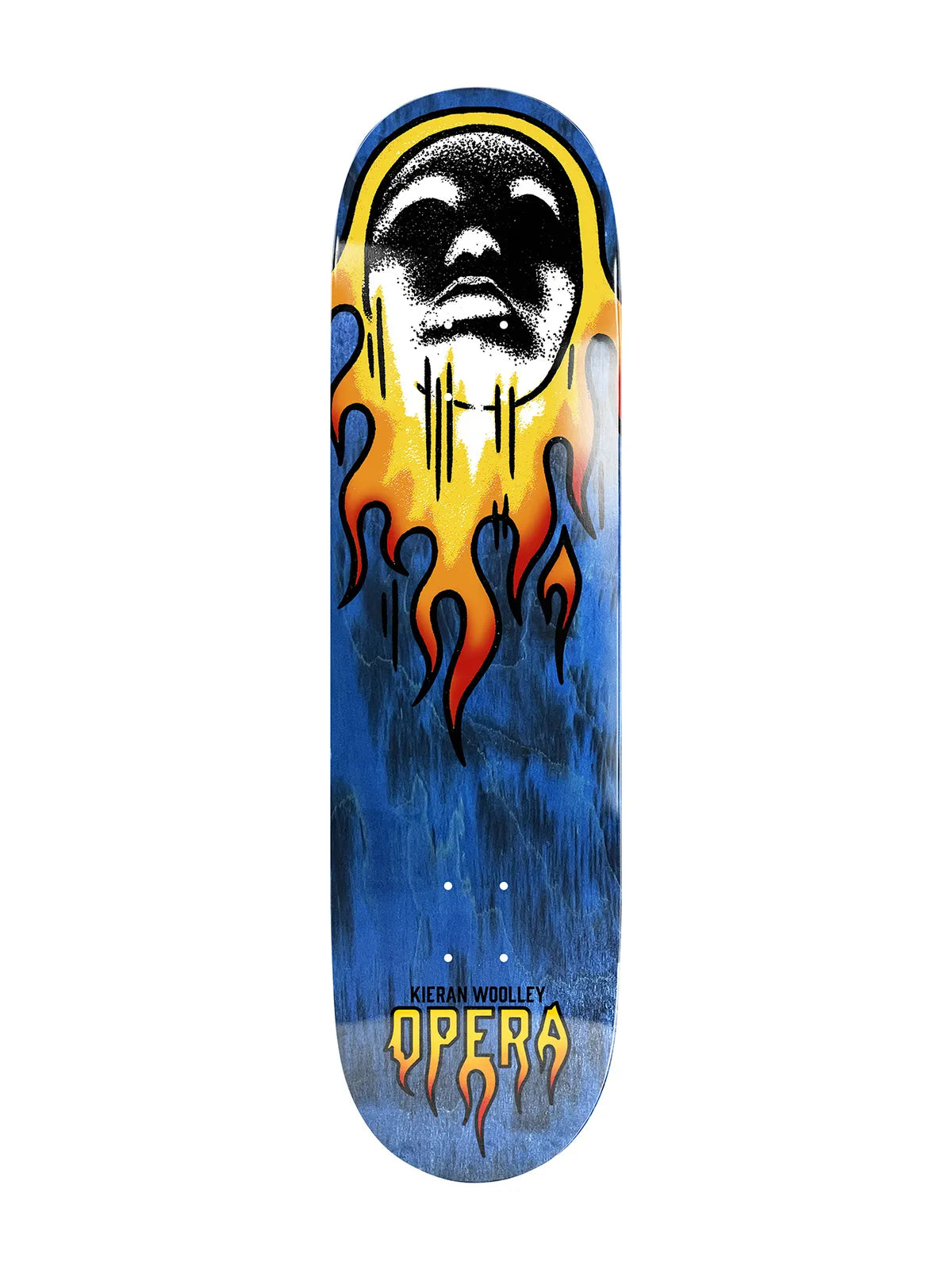 Planches de skate   Opera Deck Kieran Woolley Flame Ex7 8.5 X 31.95 Wb 14.25, vue de dessous