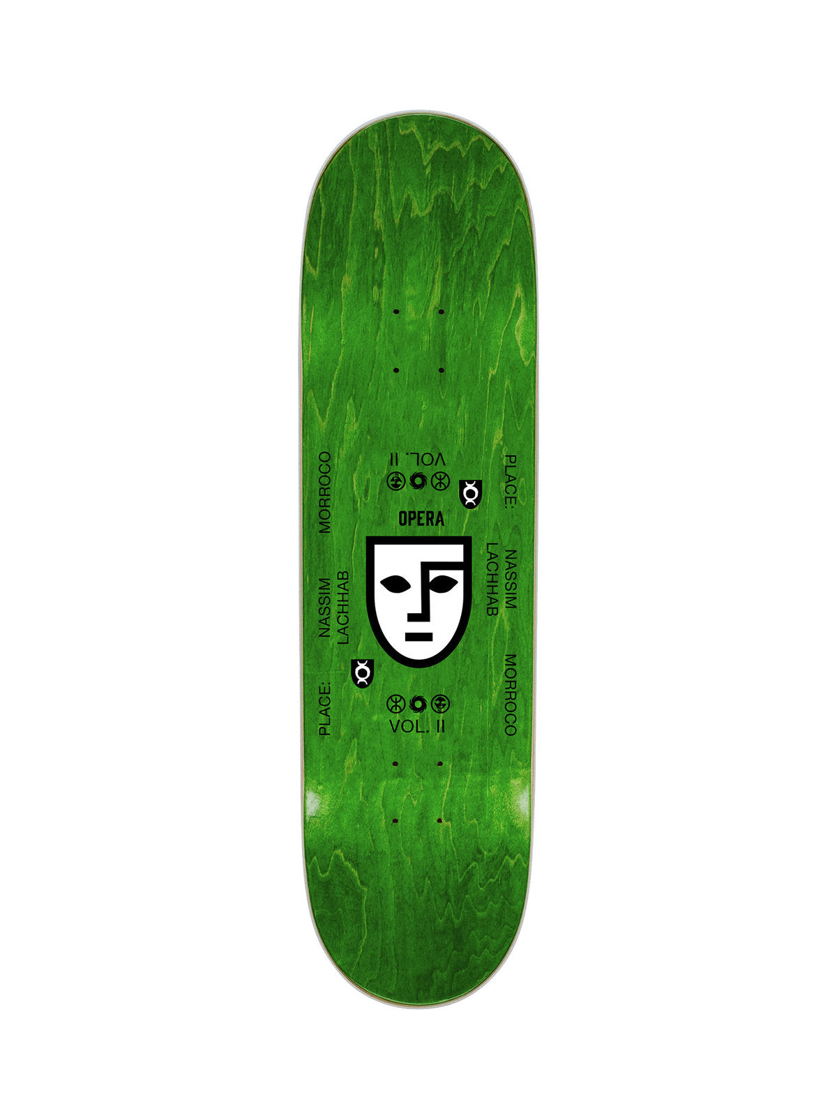 Planches de skate Opera Deck Nassim Lachhab Crypto Ex7 8.375 X 32.2 Wb-14.25, vue de desssus