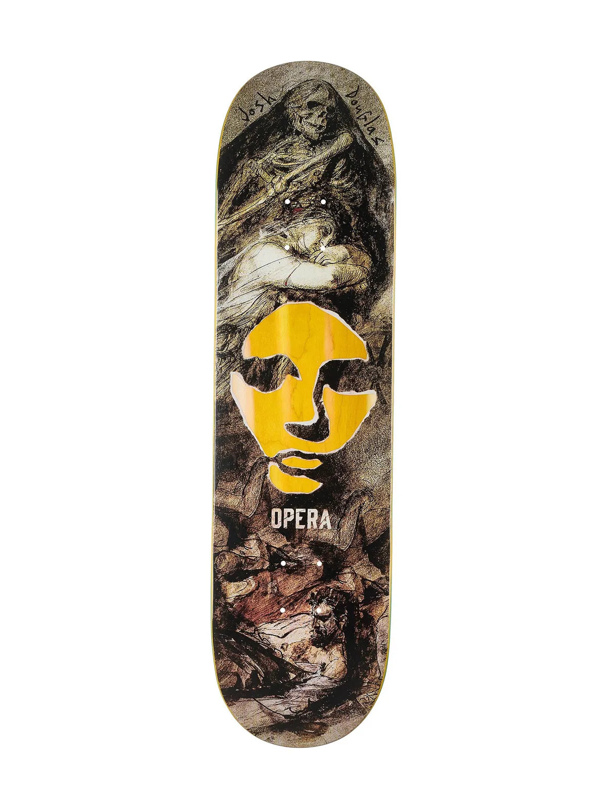 Planches de skate   Opera Deck New Pro Ripped Ex7 8.25 X 32 Wb 14.25, vue de dessous