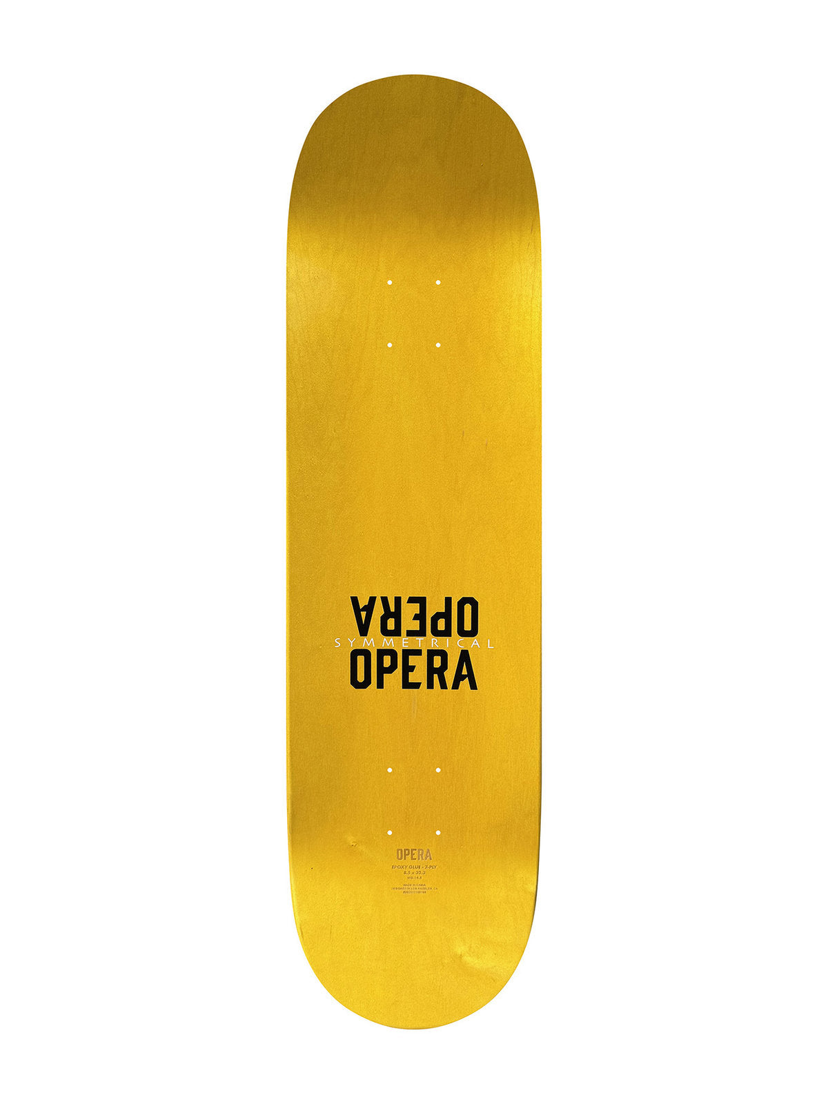 Planches de skate Opera Deck Transition Symmetrical Ex7 8.25 X 31.5 Wb-14.25, vue de desssus