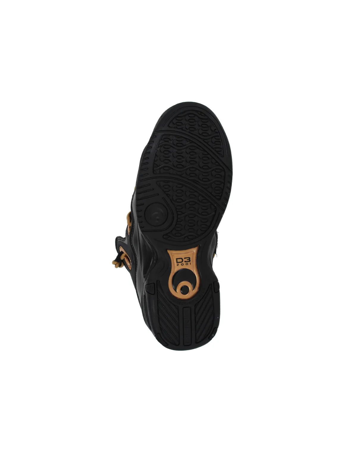 Chaussures de skateboard Osiris D3 2001 25 Years/Black/Gold, vue de dessous