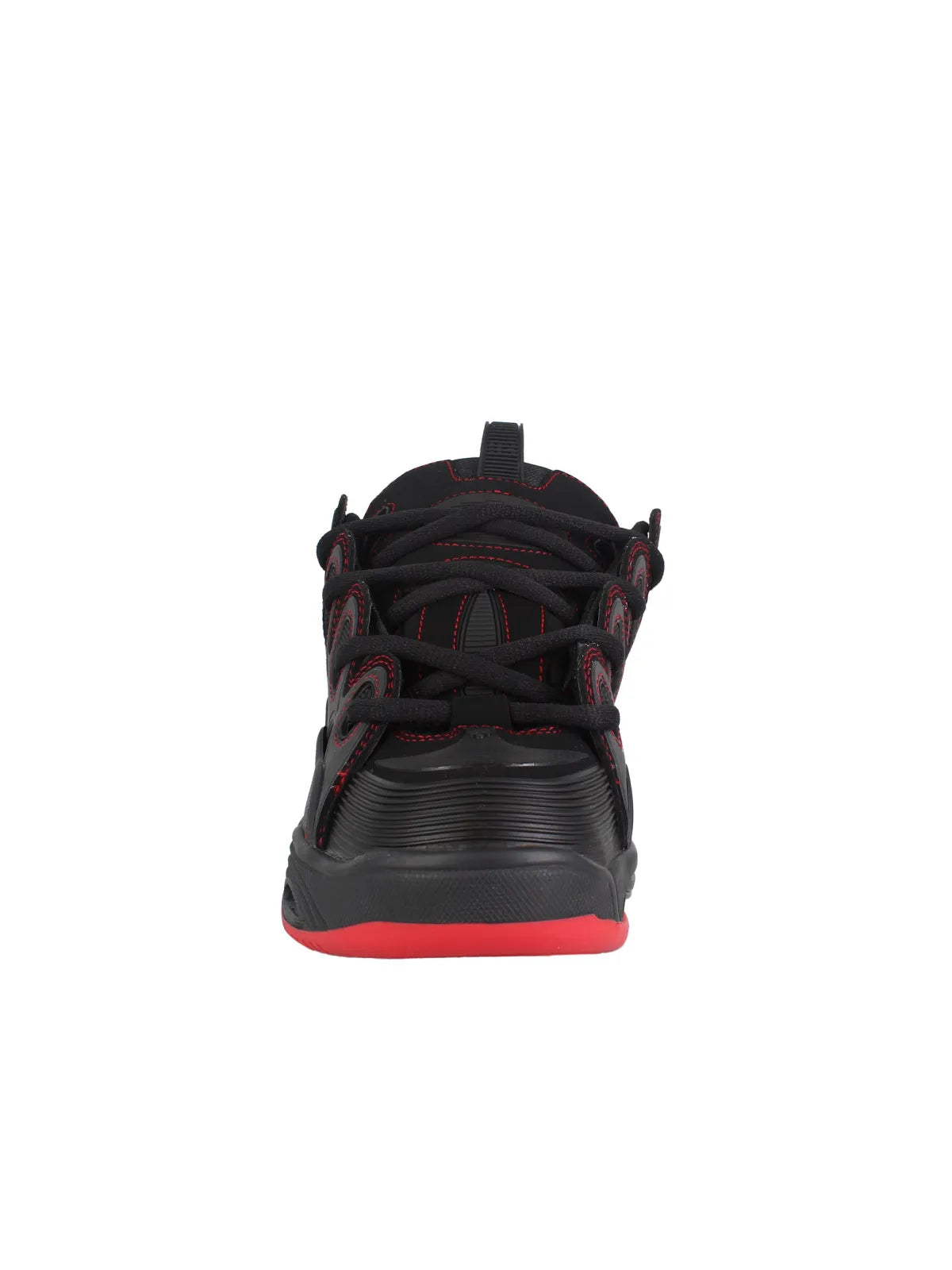 Chaussures de skateboard Osiris D3 2001 Black/Red/Red, vue de devant
