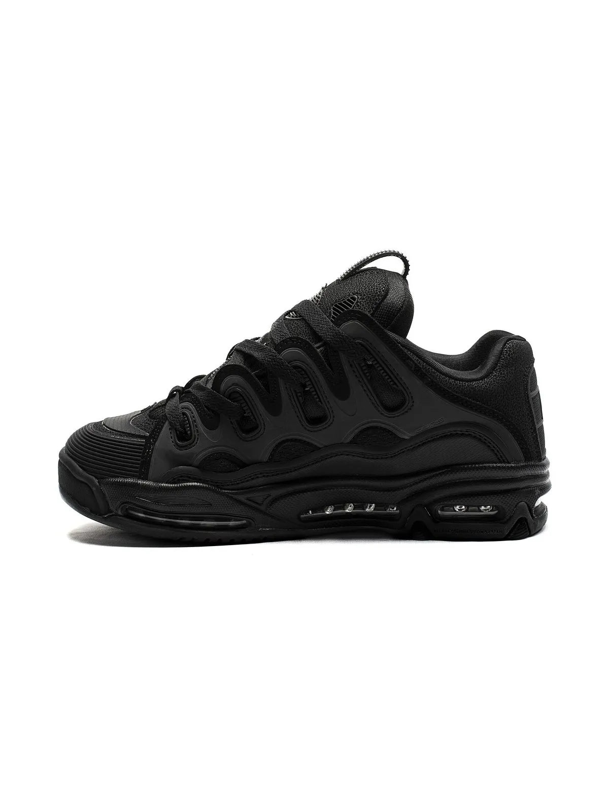 Chaussures de skateboard Osiris D3 2001  Black/Black/Black, vue coté intérieur