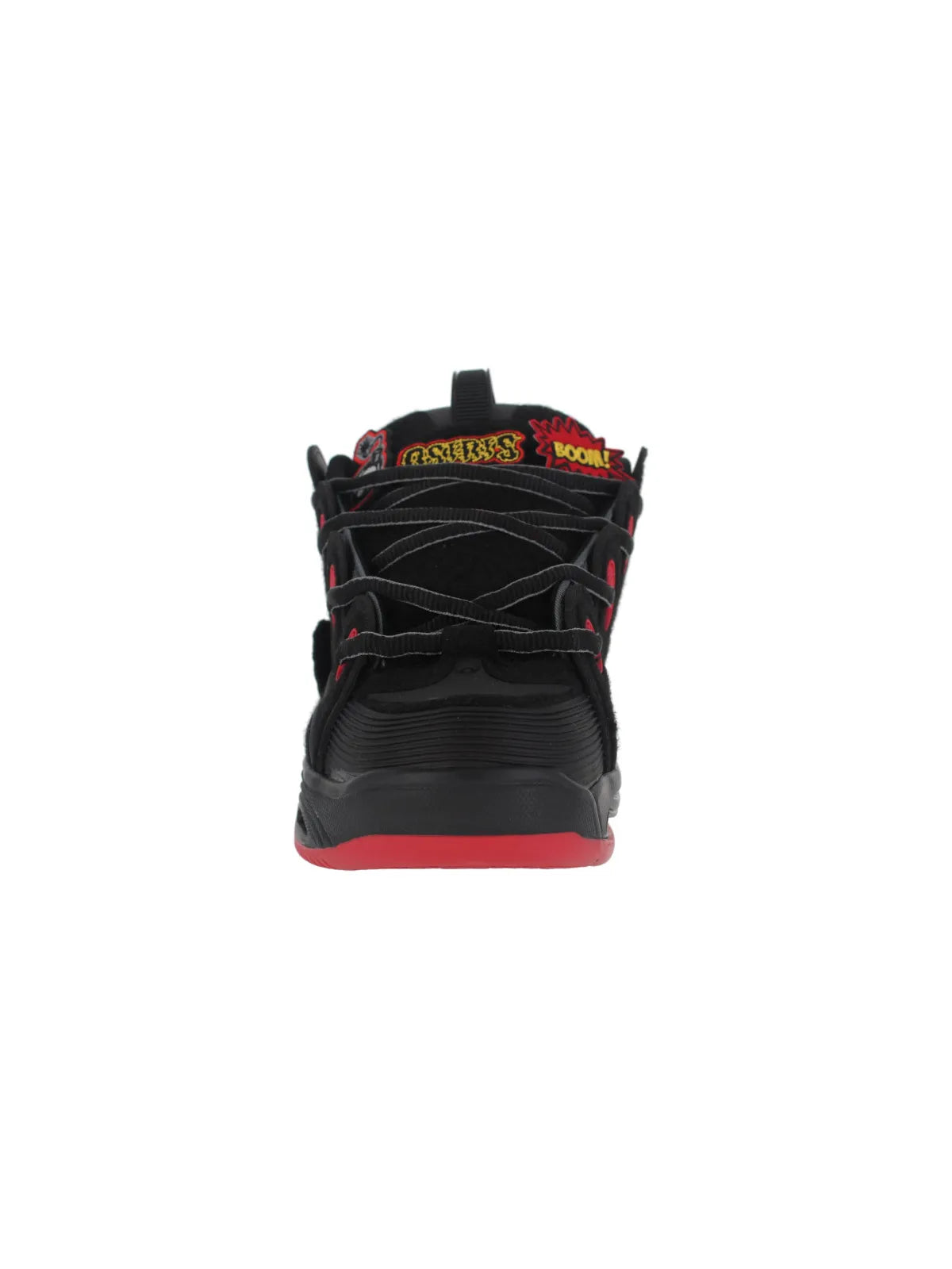 Chaussures de skateboard Osiris D3 2001  Black/Red/Velcro, vue de devant