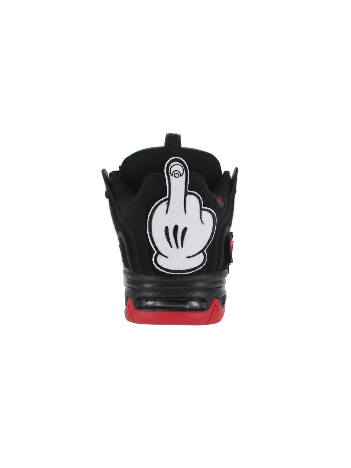 Chaussures de skateboard Osiris D3 2001  Black/Red/Velcro, vue de derrière