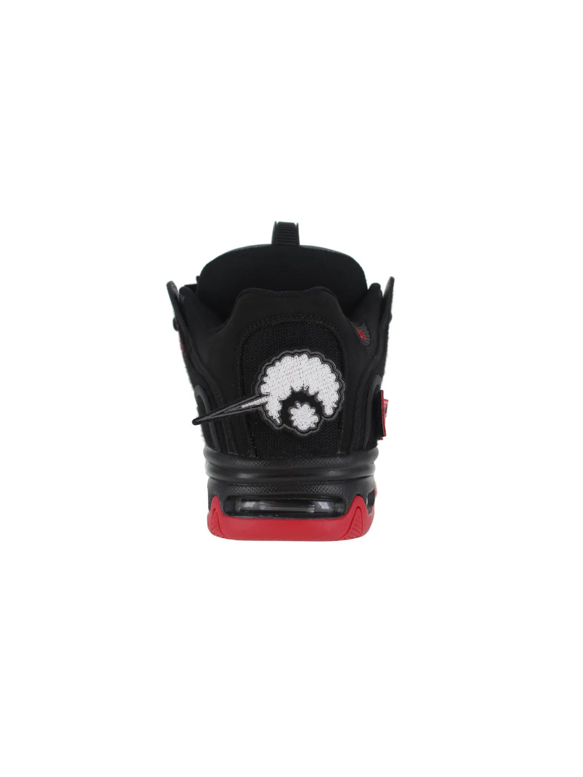 Chaussures de skateboard Osiris D3 2001  Black/Red/Velcro, vue de derrière