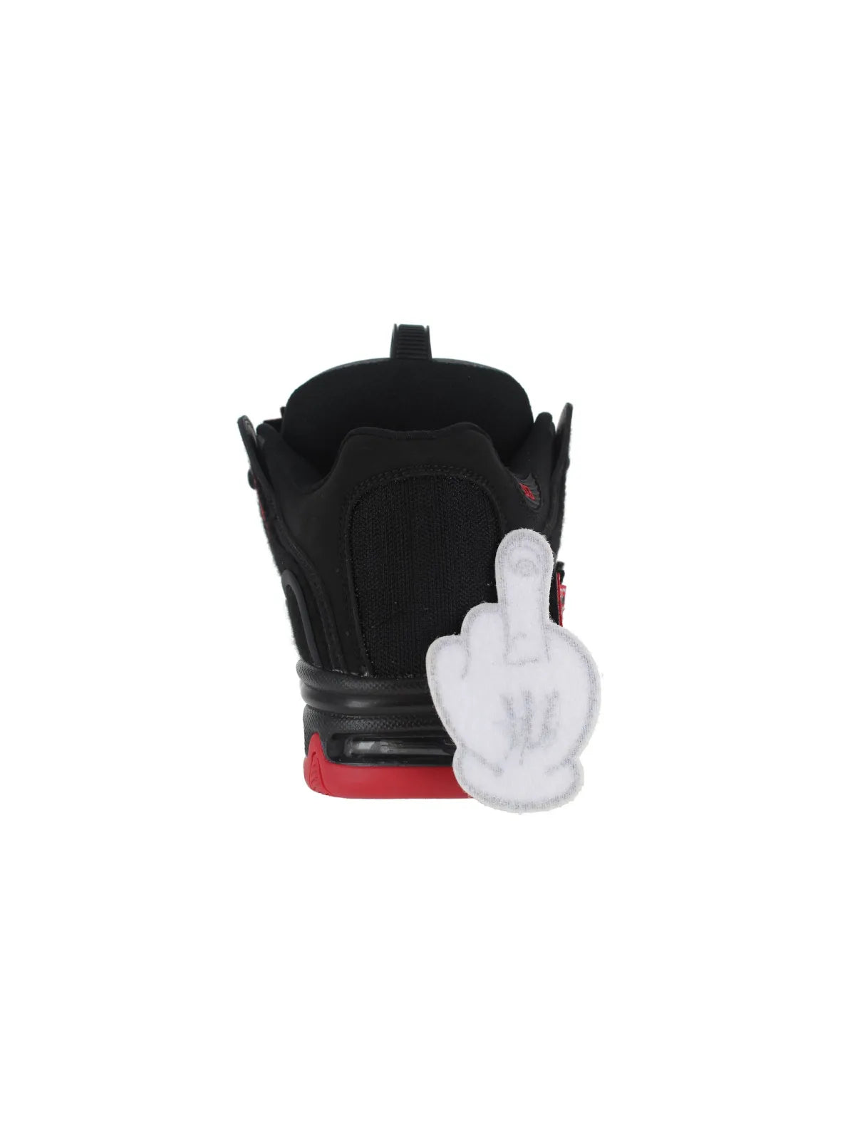 Chaussures de skateboard Osiris D3 2001  Black/Red/Velcro, vue de derrière