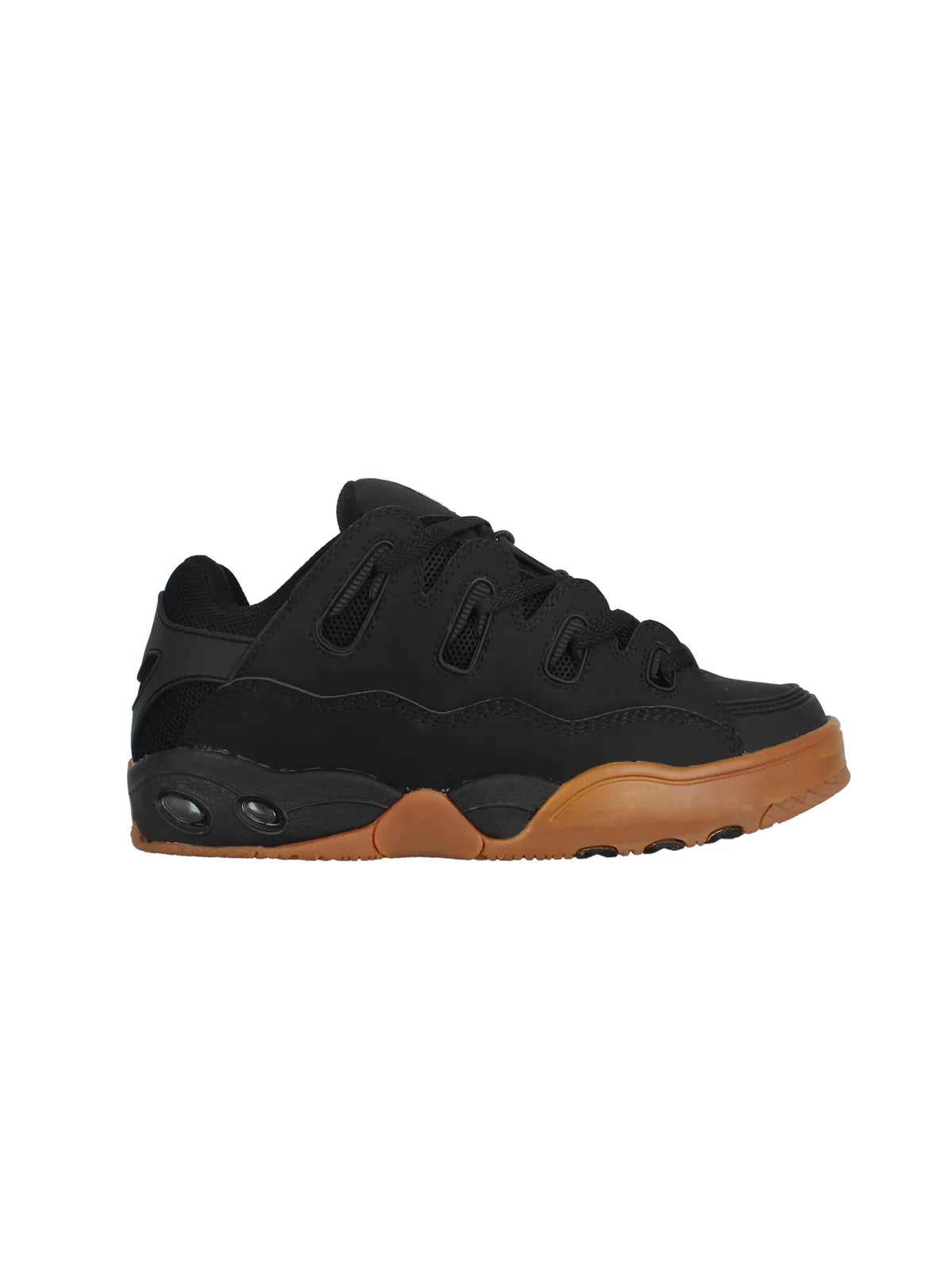 Chaussures de skateboard Osiris D3 Og Black/Black/Gum, vue de coté