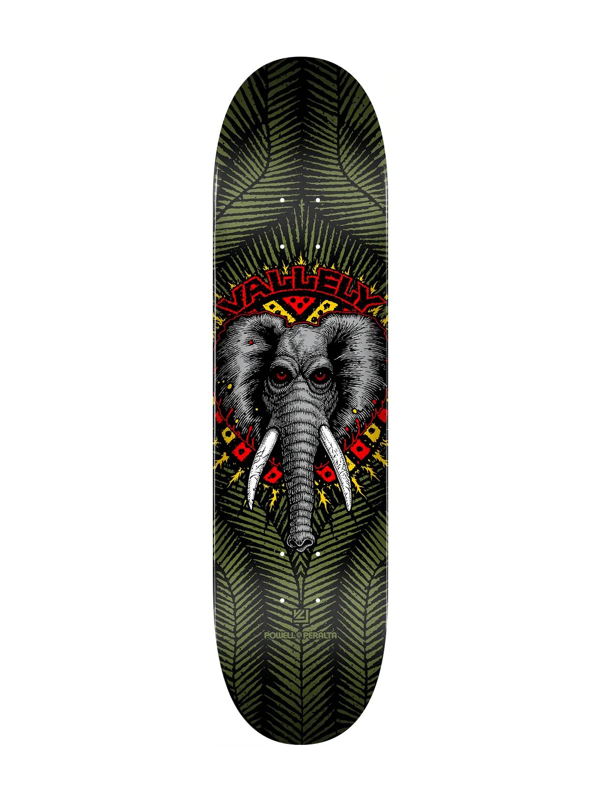 Planches de skate   Powell Deck Pp Vallely Elephant Olive 8.25 X 31.95, vue de dessous