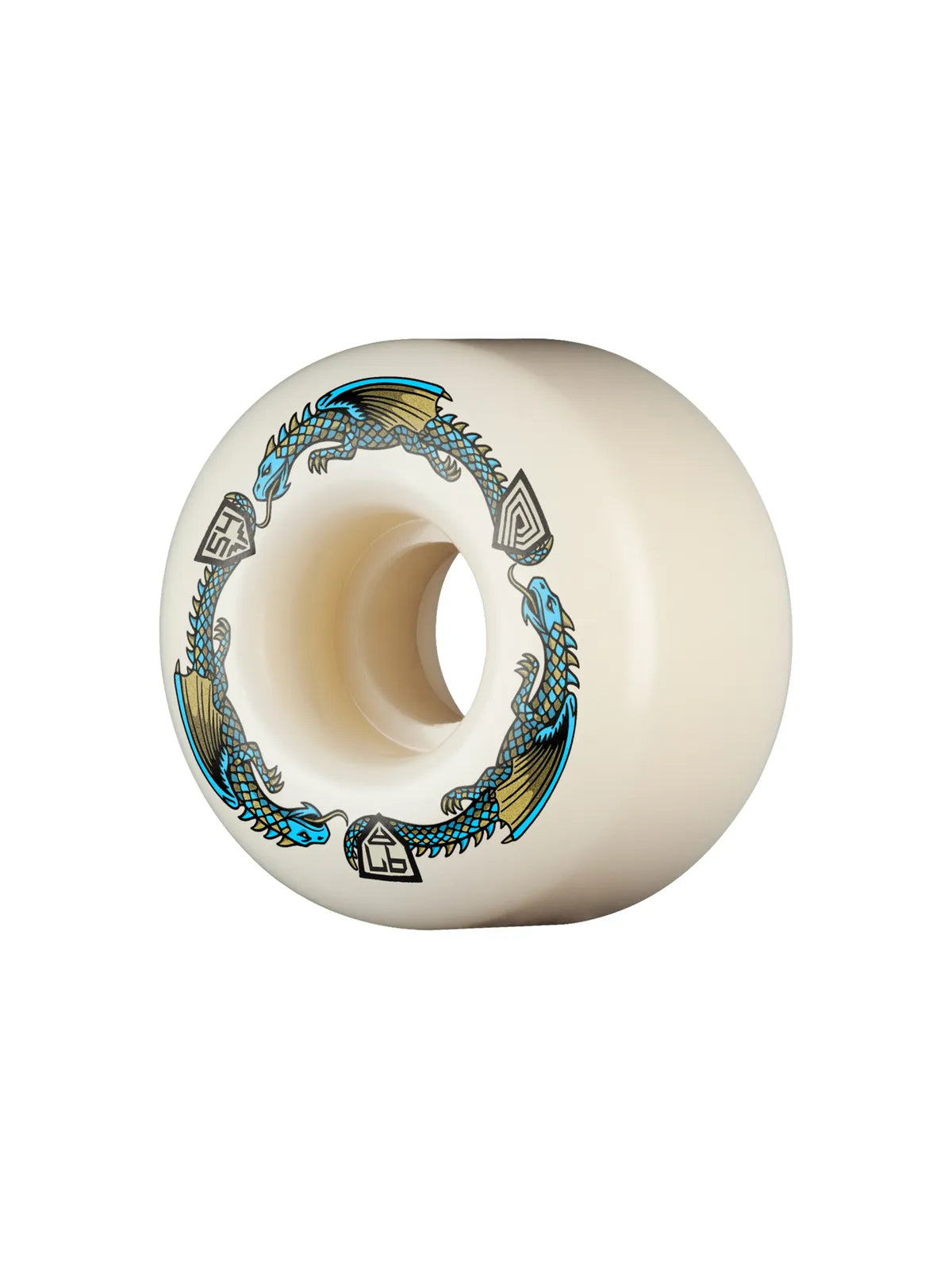 Roues de skate   Powell Wheels (Jeu De 4) Dragon 54Mm X 34Mm 97A V4, vue de coté