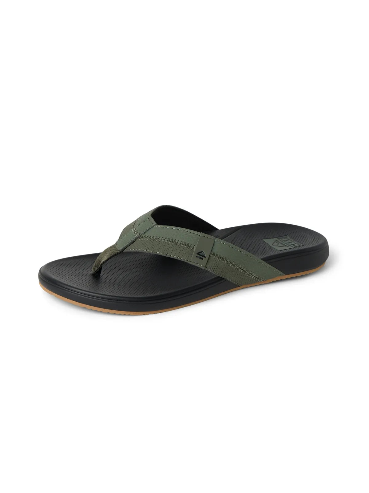 Tongs Reef Cushion Phantom 2.0 Olive/Gum, vue pied gauche