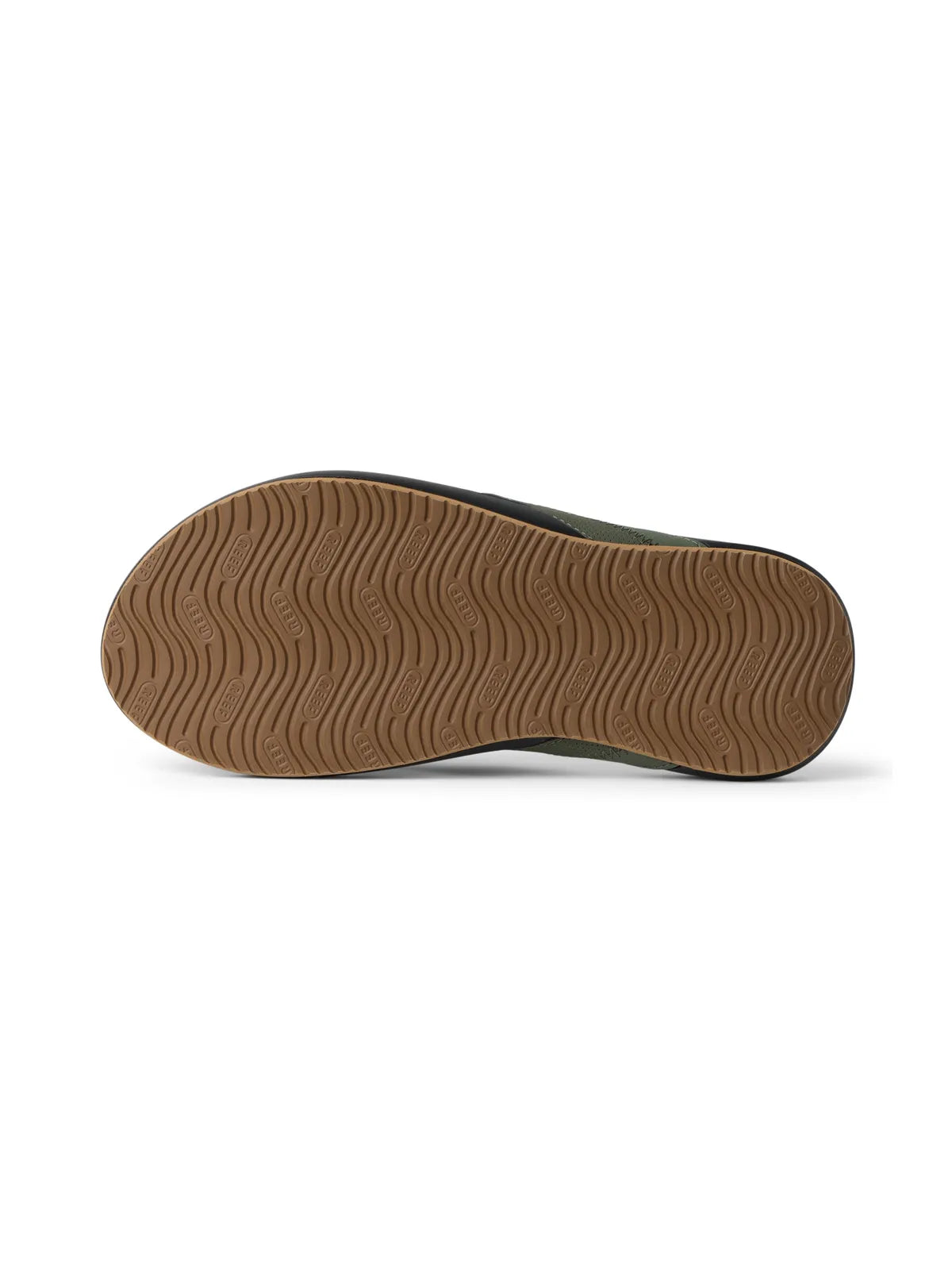 Tongs Reef Cushion Phantom 2.0 Olive/Gum, vue de dessous