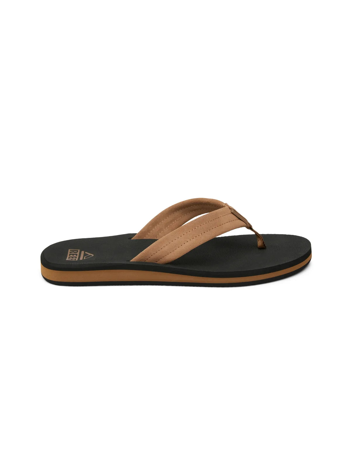 Tongs Reef The Groundswell Black/Tan, vue de coté