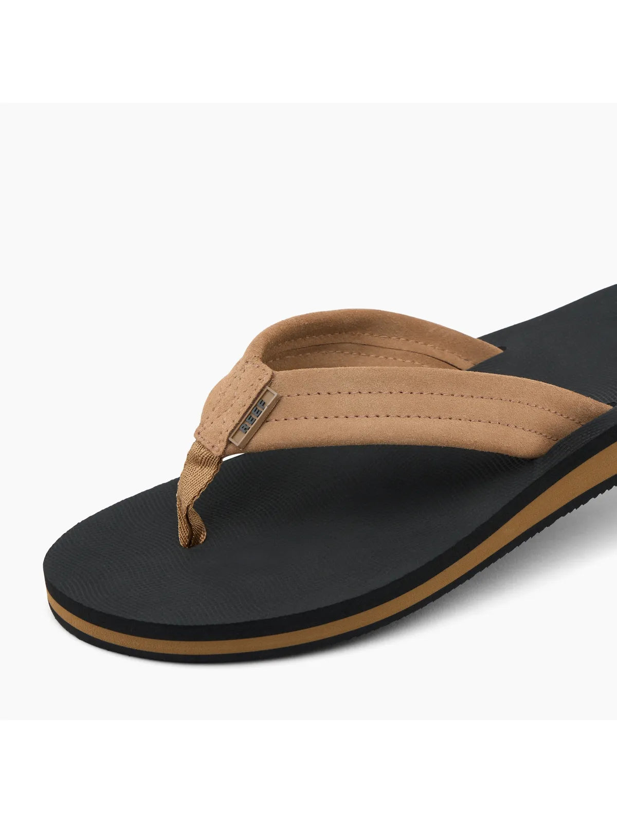 Tongs Reef The Groundswell Black/Tan, vue détail avant