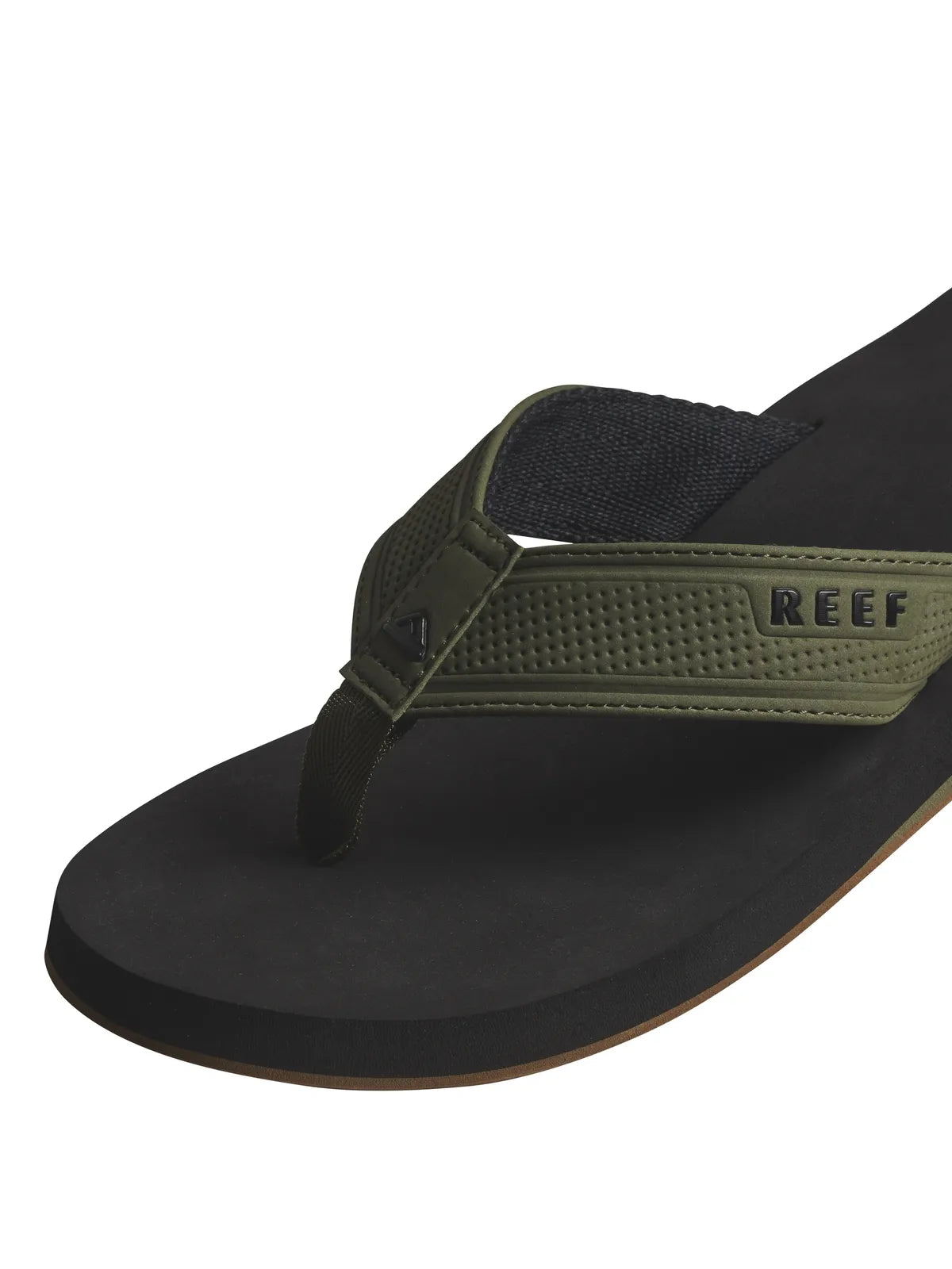 Tongs Reef The Layback Black/Olive, vue détail arrière