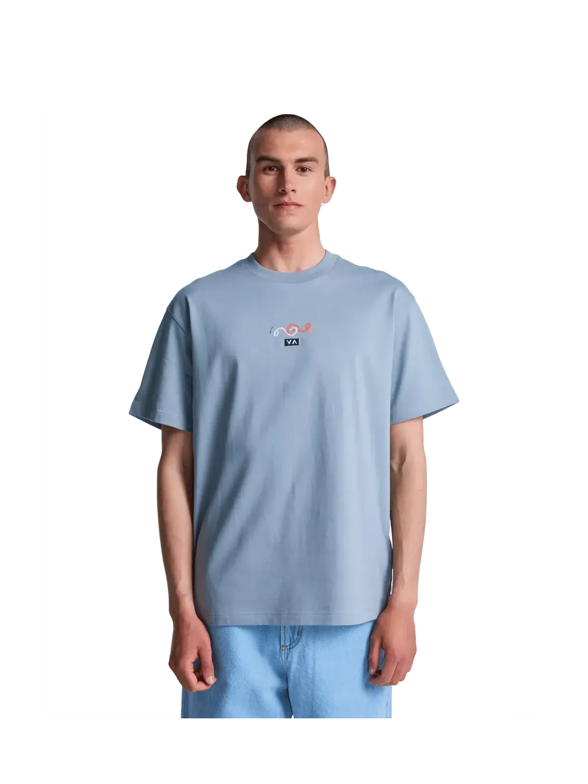 Teeshirts Rvca Amaze Snake Ss Monument, vue portée de face