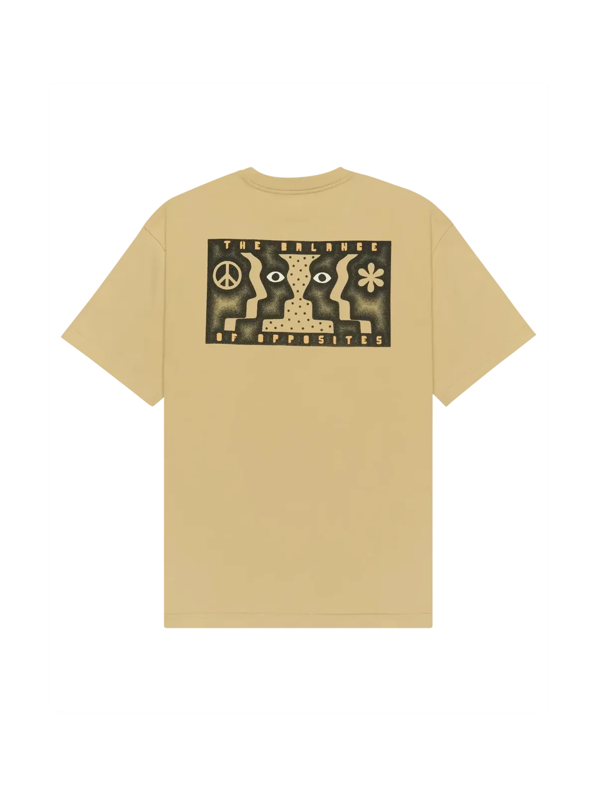 Teeshirts Rvca Face To Face Ss Khaki, vue de dos a plat