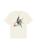 Teeshirts Rvca Horton Florida Ss Antique White, vue de dos a plat