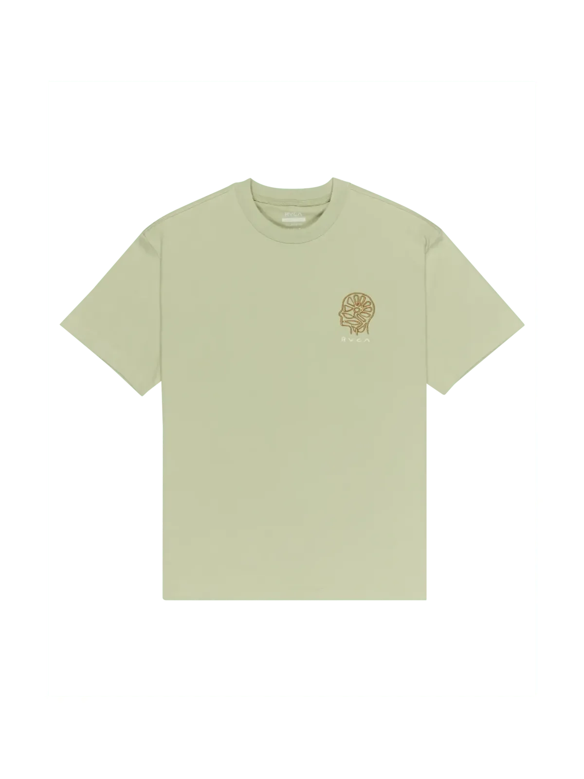 Teeshirts Rvca In Nature Ss Light Olive, vue de face a plat
