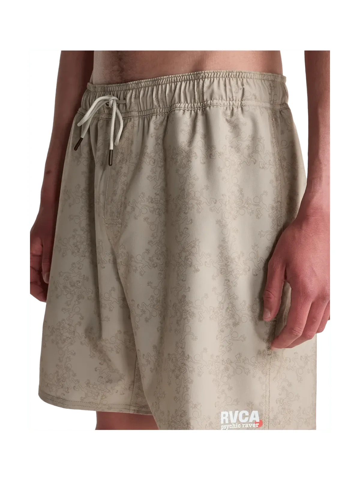 Maillots de bain Rvca Judgement Elastic 18 Khaki, vue portée détail ¾ avant