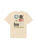 Teeshirts Rvca Mirage Ss Moonbeam, vue de dos a plat
