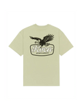Teeshirts Rvca On Wings Ss Light Olive, vue de dos a plat