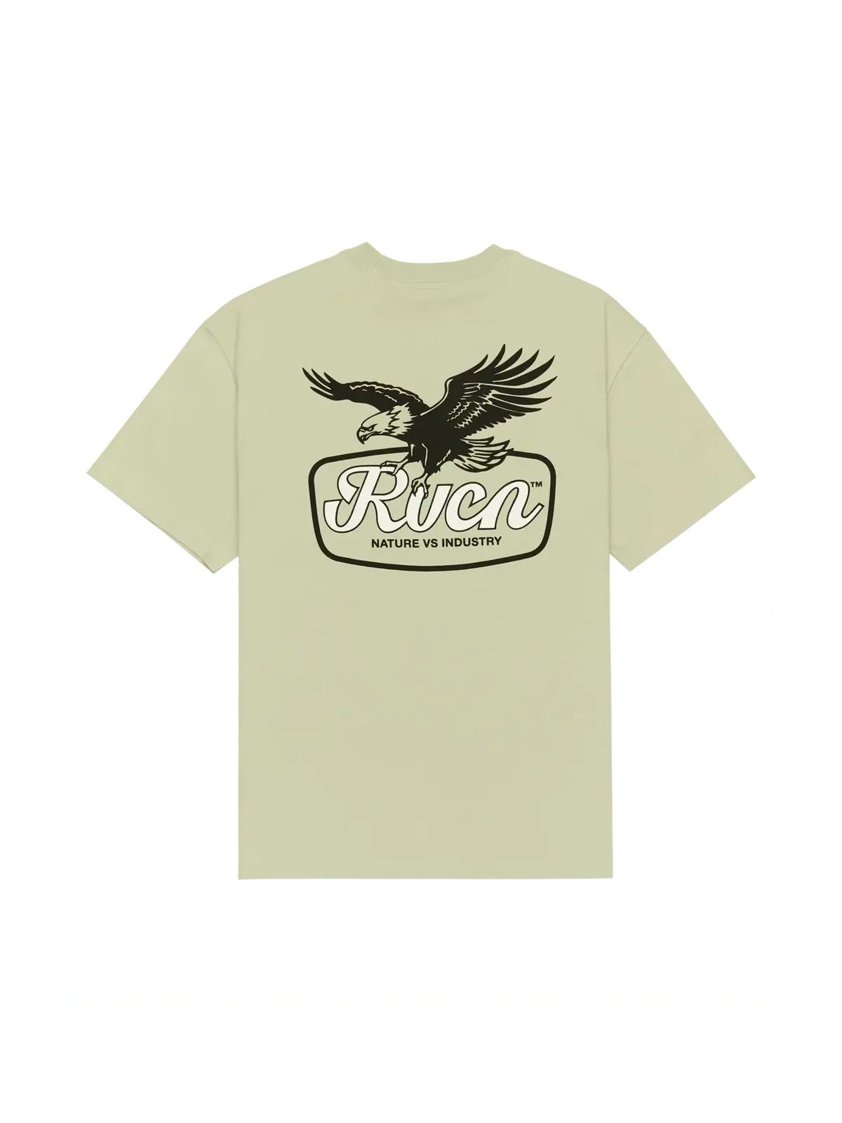 Teeshirts Rvca On Wings Ss Light Olive, vue de dos a plat