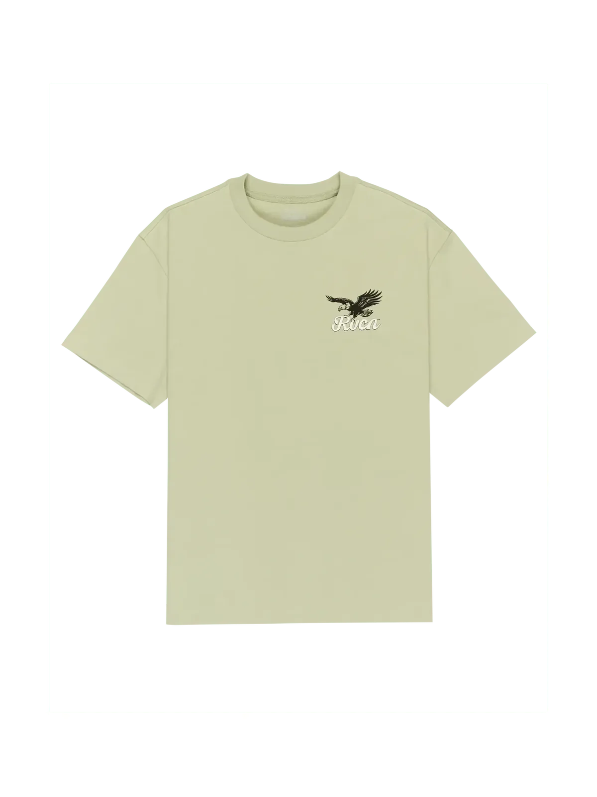 Teeshirts Rvca On Wings Ss Light Olive, vue de face a plat