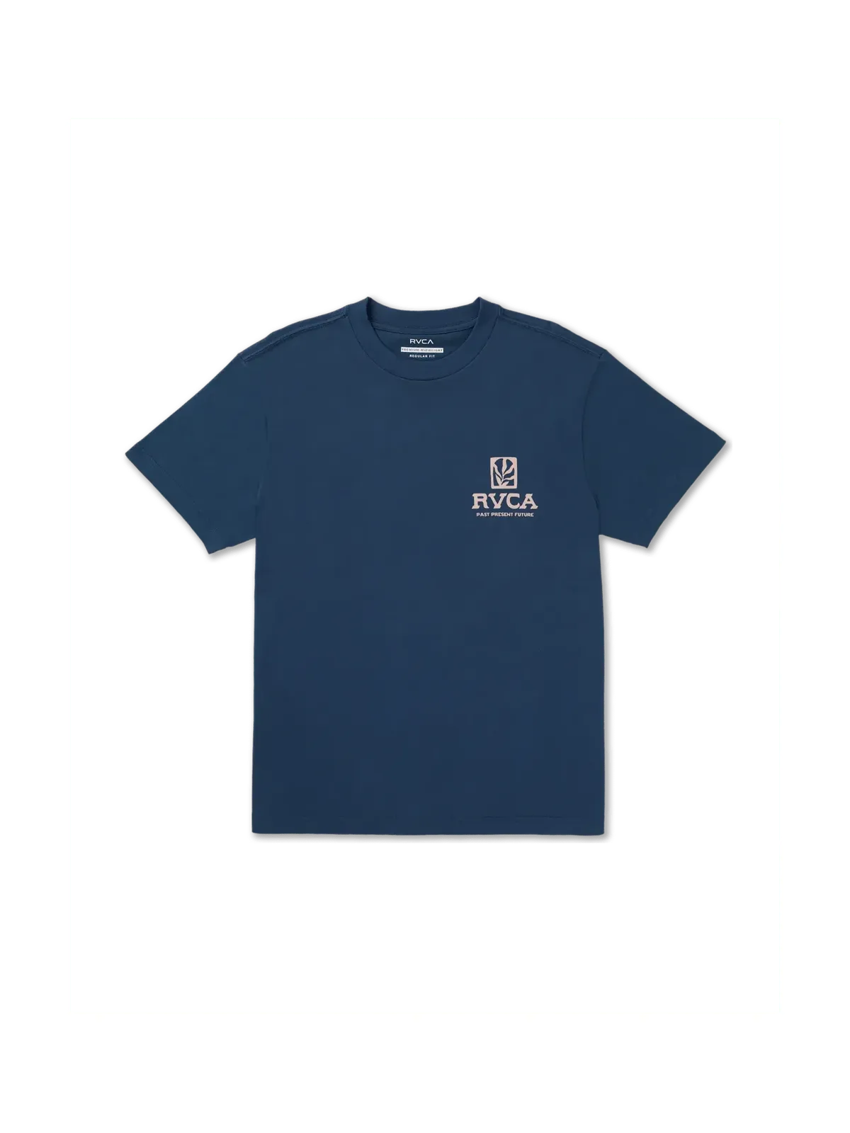 Teeshirts Rvca Palmgrove Ss Moody Blue, vue de face a plat