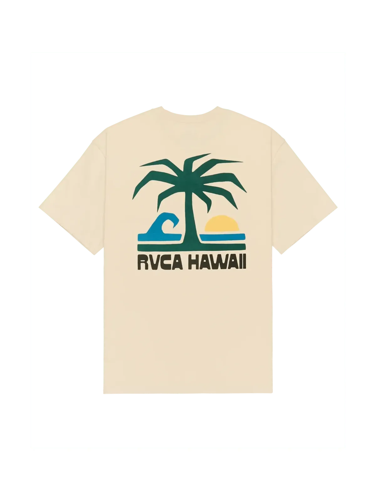 Teeshirts Rvca Rvca Aloha Ss Moonbeam, vue de dos a plat