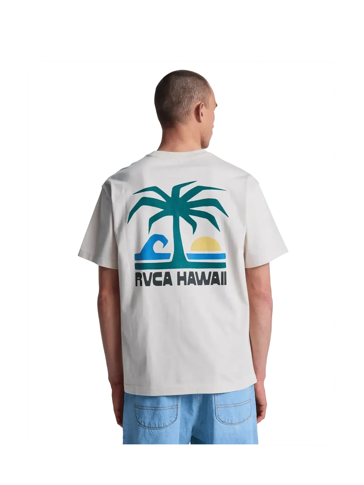 Teeshirts Rvca Rvca Aloha Ss Moonbeam, vue portée de dos